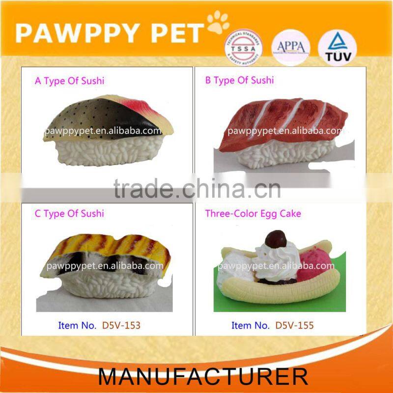 Non-toxic Vinyl Squeaky Dessert Shape Dog Toy