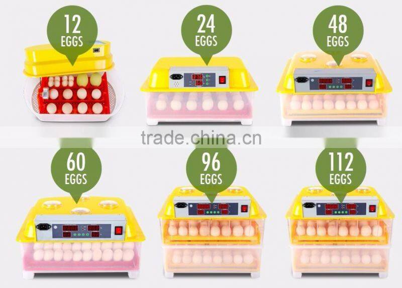 Mini incubadoras 8eggs,12eggs,24eggs,36eggs,48eggs,72eggs,96eggs,112eggs