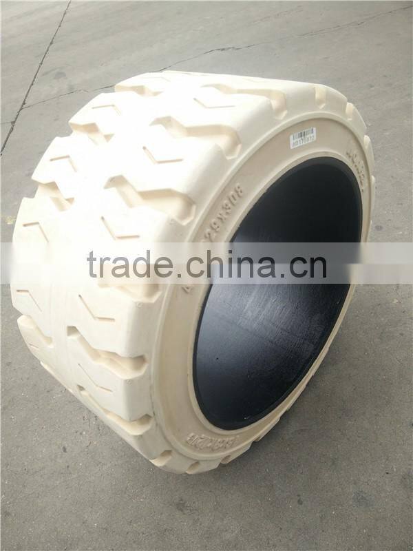Non marking press-on solid traction style forklift tires 18x8x12 1/8 with discounted price for wholesale