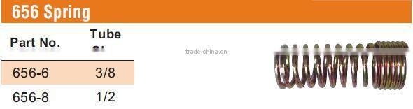 656 Spring, D.O.T. Air Brake Fitting For Rubber Tube, brass fitting