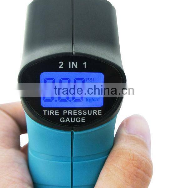 Digital 2-in-1 Tire Pressure Gauge & Tire Veins Depth +/-1.5PSI Accuracy + Backlight