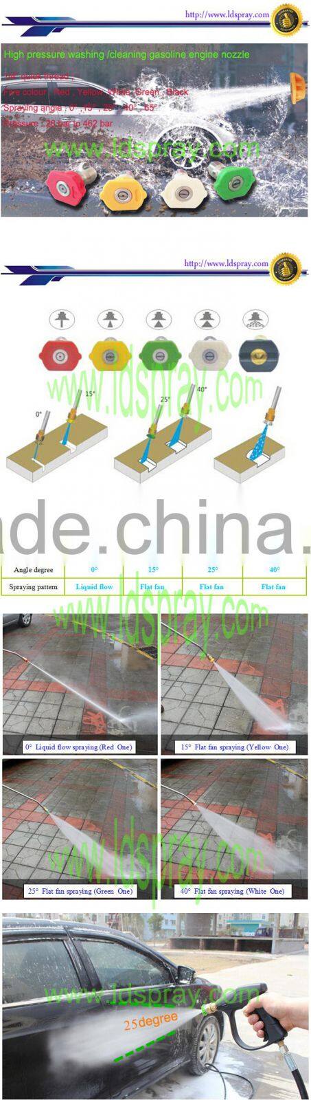 High pressure quick release connect flat fan spray jet nozzles