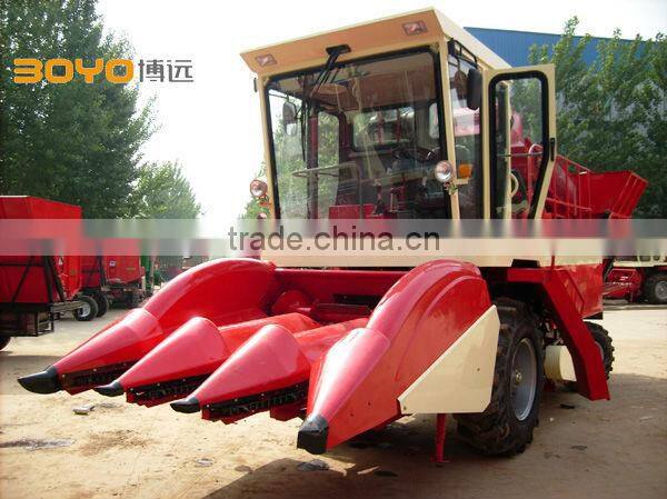 self-propelled corn harvester