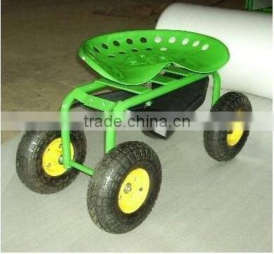 rolling garden cart with seat