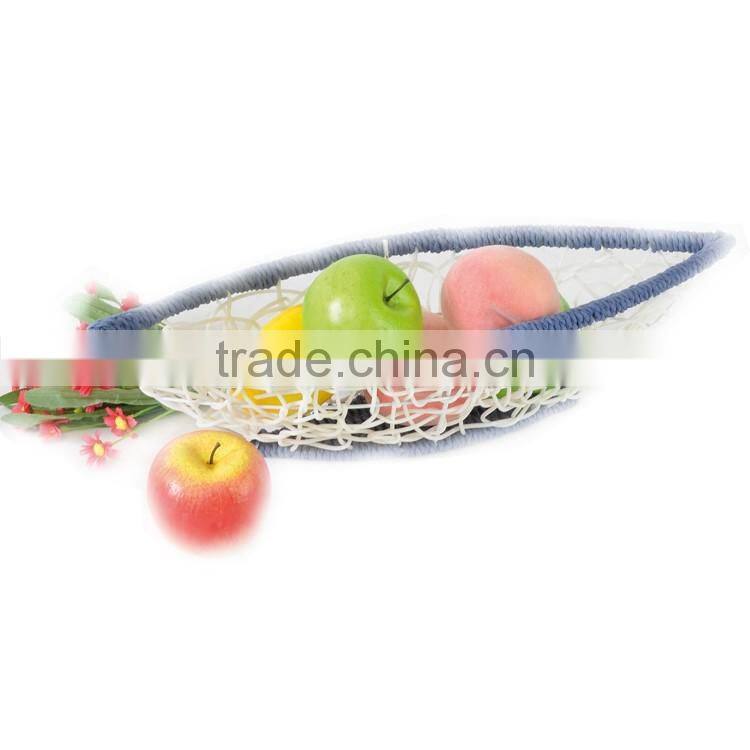 S.D Luxury leather gift packing basket for fruit, Festival gift basket