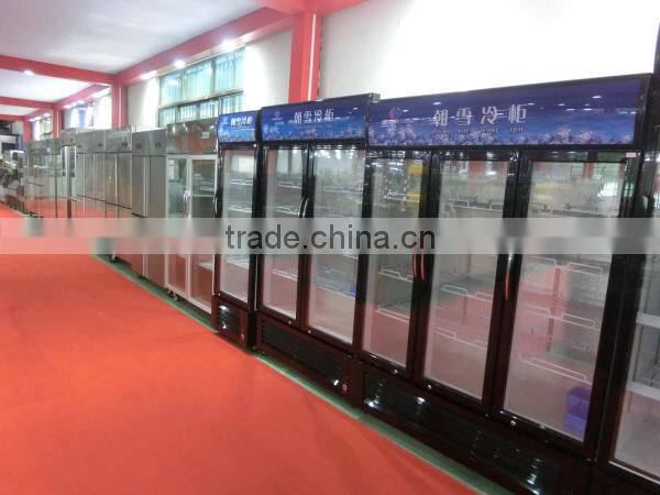Hot sales 3 door beverage Supermarket Display Freezer(ZQR-1200)