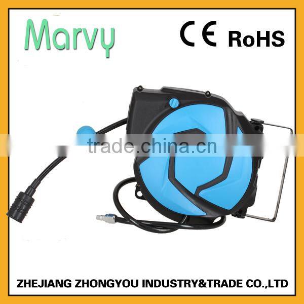 Auto retractable PU air pipe hose reel car inflating