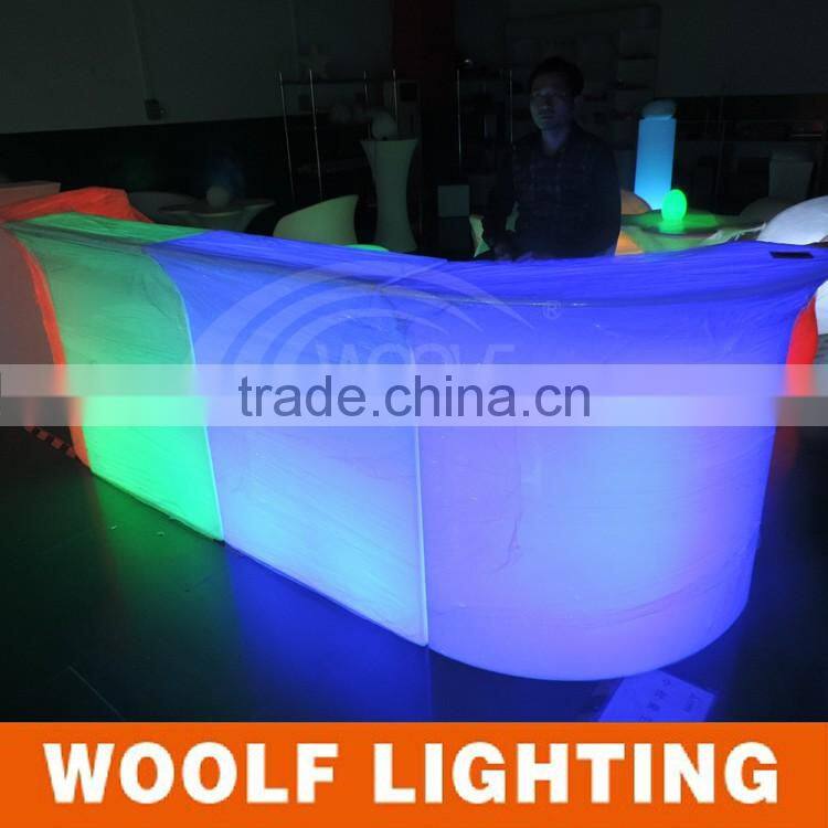 Modern Plastic Wine Cooler Insert LED Liquid Bar Table