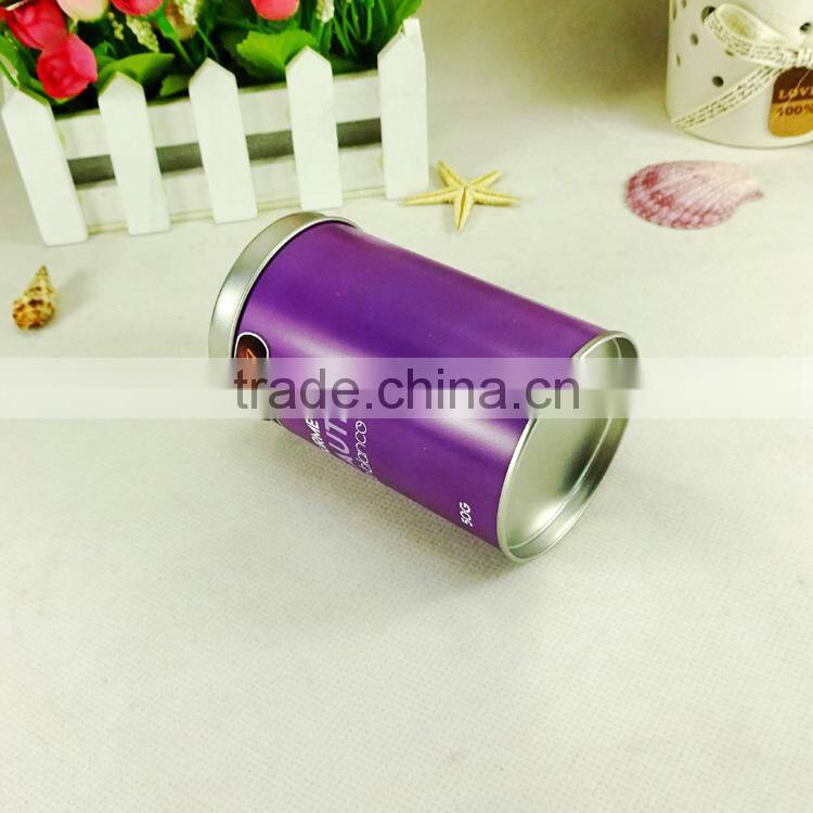 Personalized color cylindrical metal tin pen holder