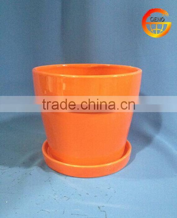 Hot sell ceramic orange flower pot