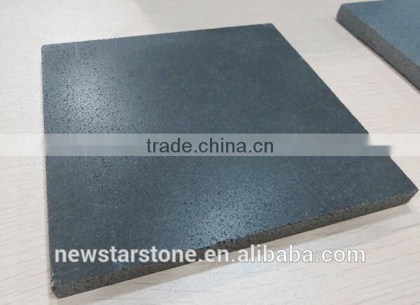 Honed grey andesite stone