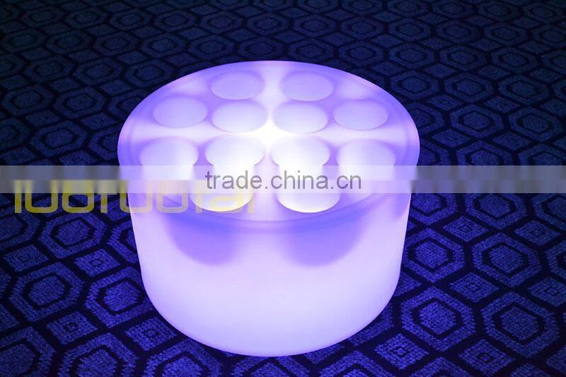 Eco-friendly polyethylene LED wine cup tray ,LED serving tray LED wine glass tray LTT-WB08A