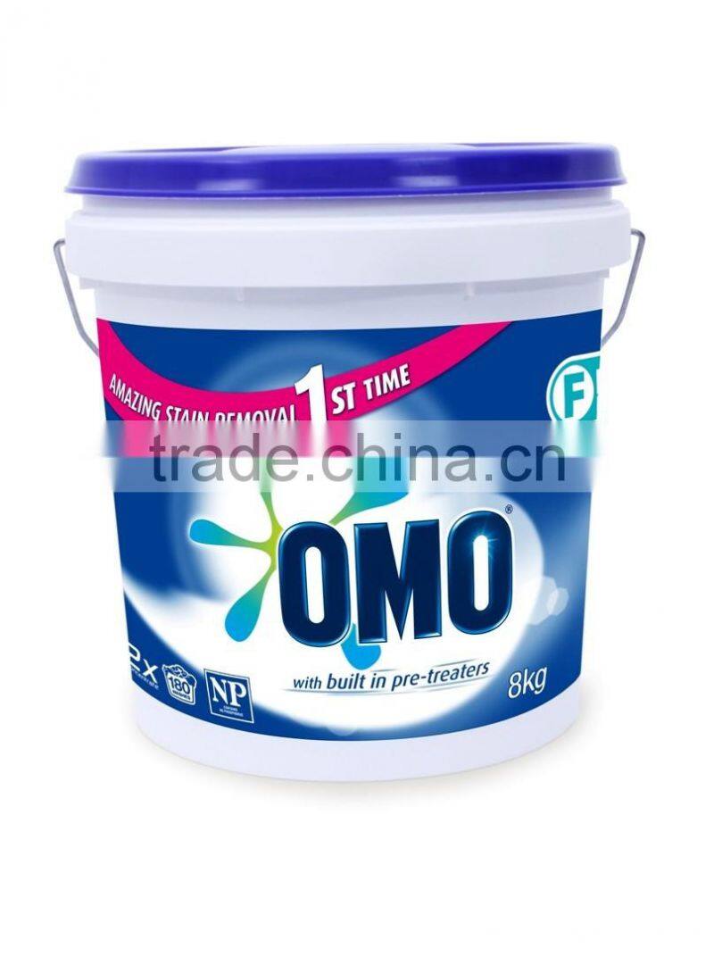 High Quality Powder Detergent Bucket with Handle, Plastic Container for Washing Powder