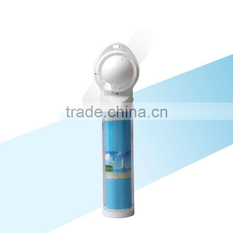 2016 fashion design power bank fan, colorful mini power bank fan, rechargeable fan with power bank