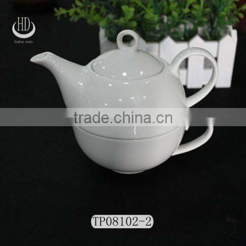 porcelain teapot with cup,teapot set with bamboo tray