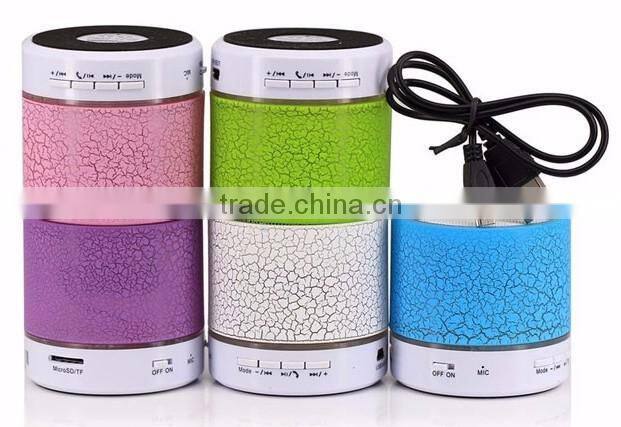 2016 Colorful Dazzle Light Crack Bluetooth Speaker Outdoor Portable Mini Bass Sound Box