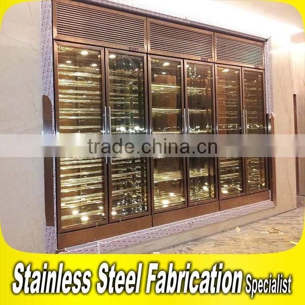Restaurant Stainless Steel Wine Rack Wine Cellar Cabinet Wine Rack
