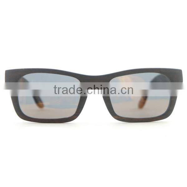 Made in china wholesale ebony wood frame light lens fashionable sunglasses