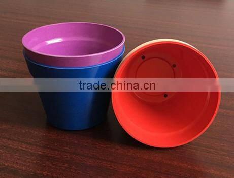 colorful bamboo fiber flower pot garden pot