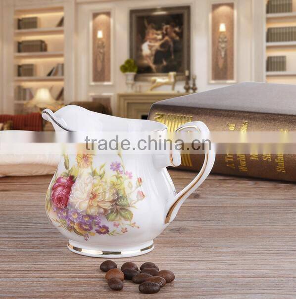 grace porcelain tea set Promotion Porcelain 13pcs Tea Pot Set With Stand