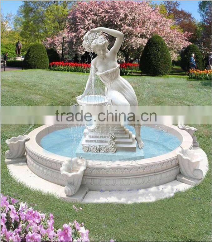 Natural stone carving garden fountain