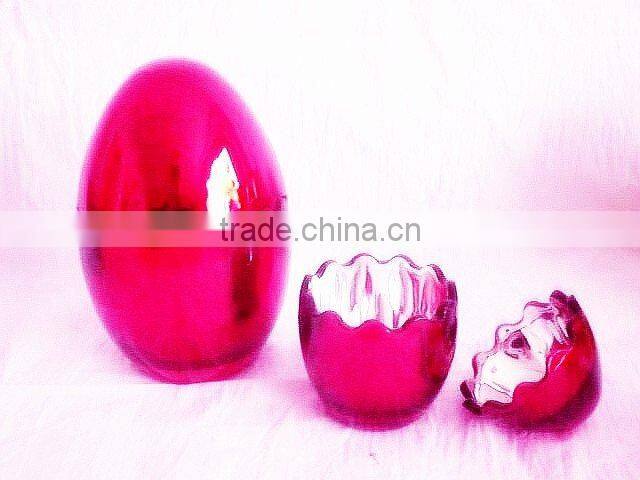 Ornament Handmade Mosaic Decorative Golden Easter Glass Egg