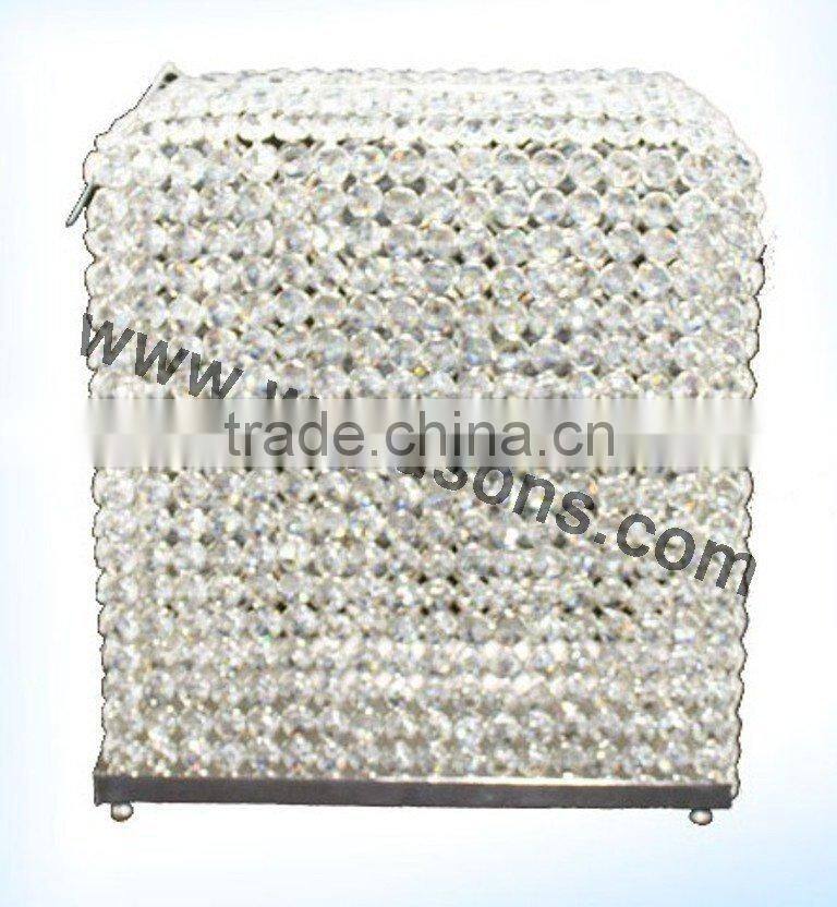 New design silver metal candle holder with crystal