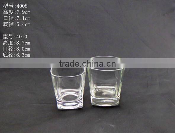 food grade small clear drinking glassware with customized