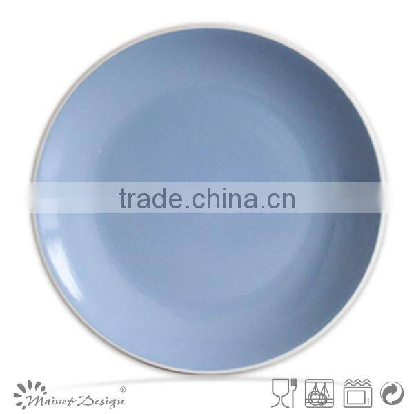 10.5" Color glazed dinner plate ,cheap plate