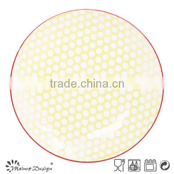 Ceramic stoneware pad printing dinner plate