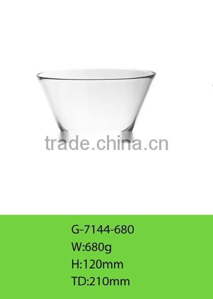 Clear premium glass salad bowl