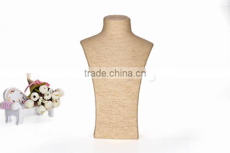 Rope necklace display stand bust jewelry display