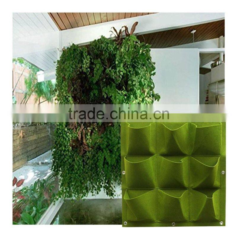 2016 hot sale felt garden planter bag hanging plant bag