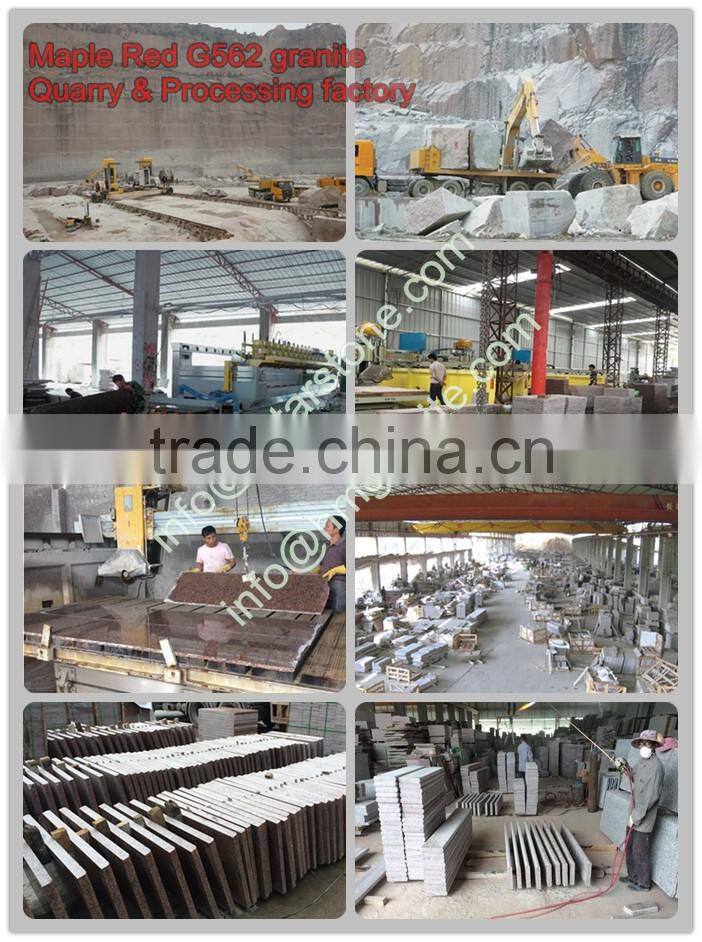 Wholesale Chinese Maple red G562 granite stone handrail stairs