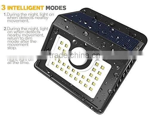 30LED 350lm hot selling waterproof solar motion sensor light
