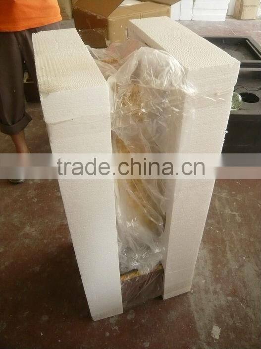 Garden design resin white water features show with LED lights fountain