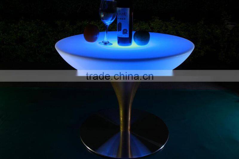 Color changing wholesale plastic home furniture coffee dest led table