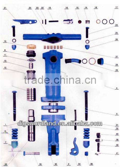 pusher leg rock drill spare parts