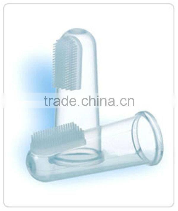 2013 Lovely eco silicone baby teeth finger brush