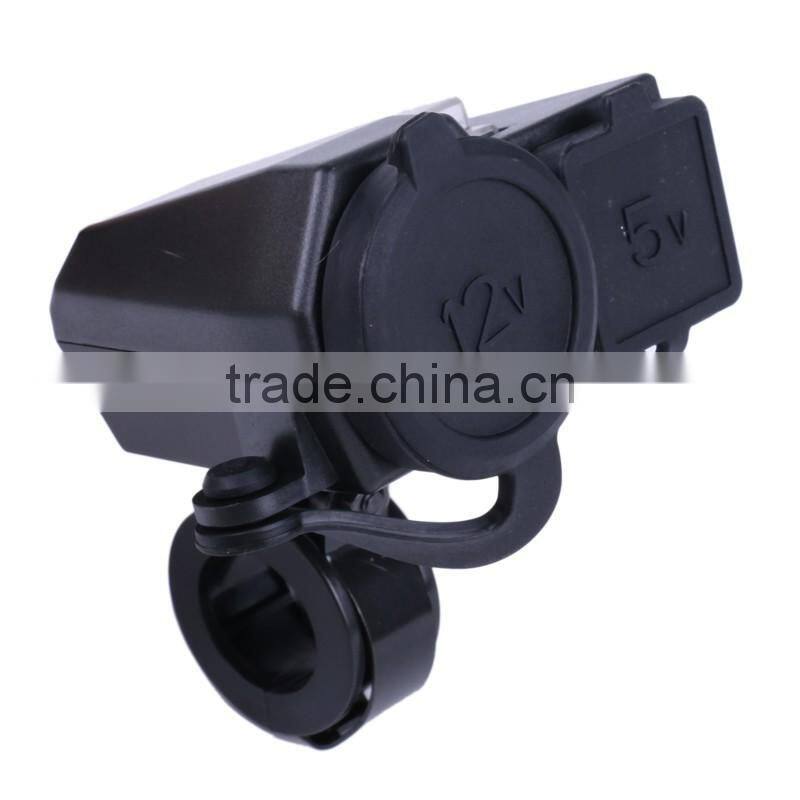 5v and 12v socket on the steering wheel motorcycle