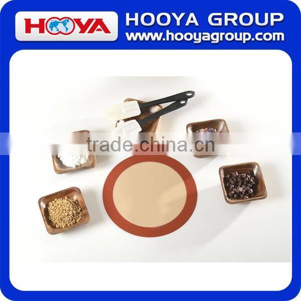 Heat Resistance NonStick Reusable AntiSlip Round Silicone Baking Mat Artisan Non-Stick Silicone Fiberglass Baking Mat