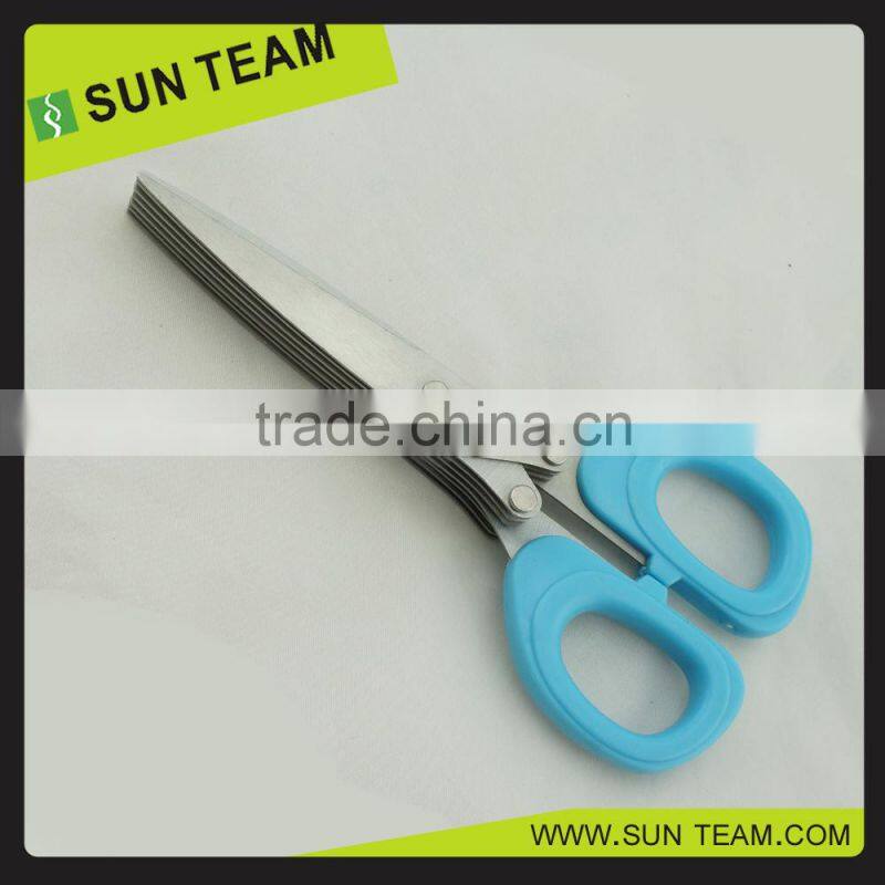 SK077 7" Professional 7 blades stainless steel herb scissors