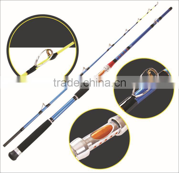180cm Blue Paint Carbon Fiber Trolling Boat Fishing Rod