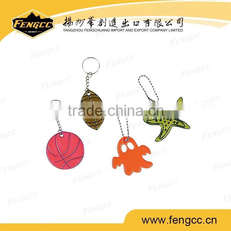 Custom cheap reflective custom made key keychains