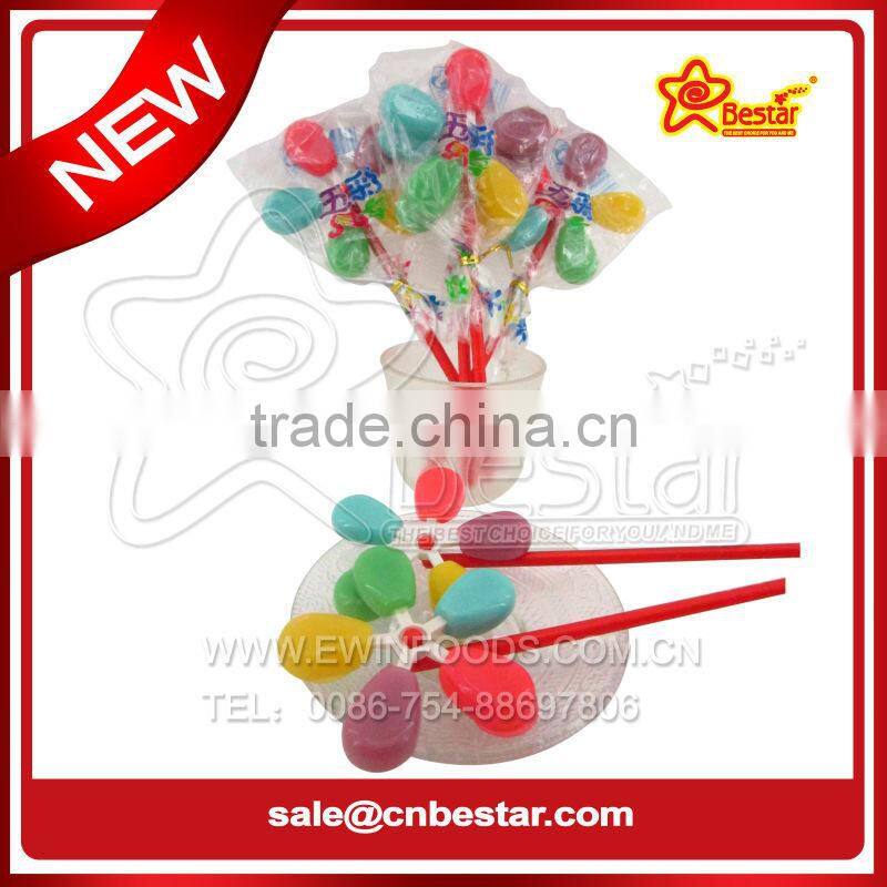 Colorful Heart Shape Fruity Flavor Lollipop