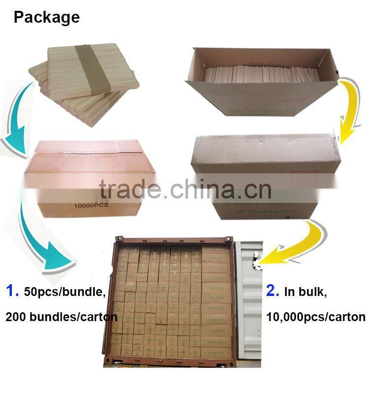 straight edge birch wood ice cream sticks in bulk