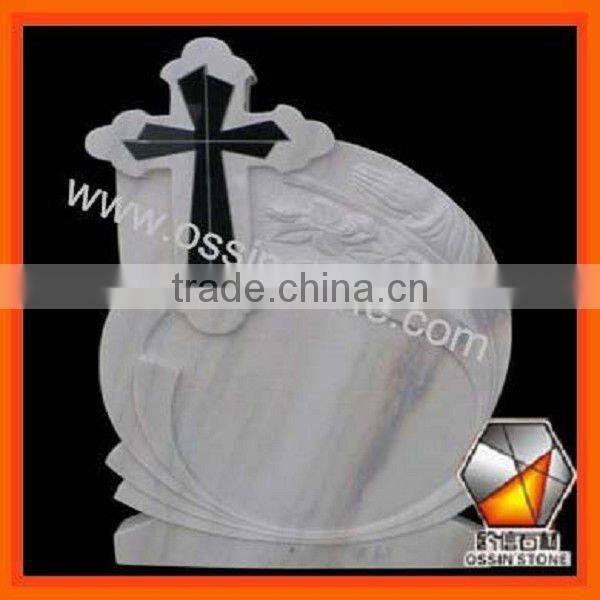 European Type Black Granite Tombstone