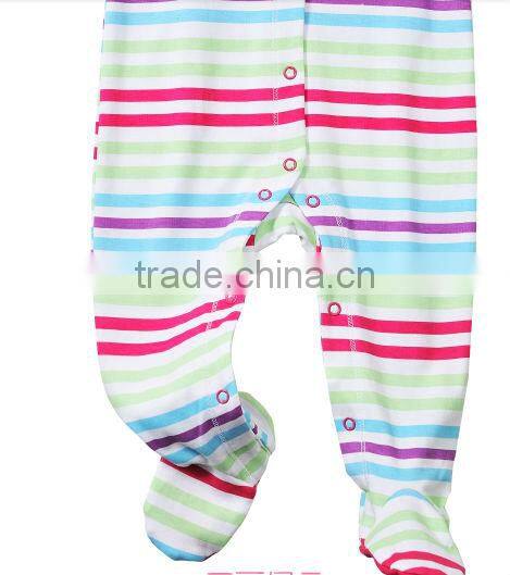 cotton yarn dyed jersey baby romper