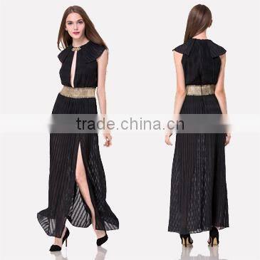 Domin fashion black patterns for lace long dress