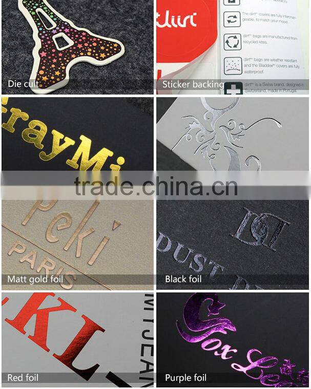 2016 custom high quality hang tags with spot UV logo